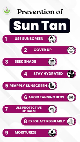 prevention of sun tun