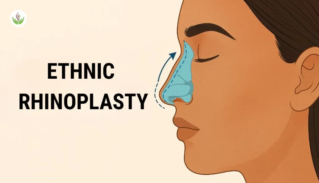 Ethnic rhinoplasty showing nasal structure refinement