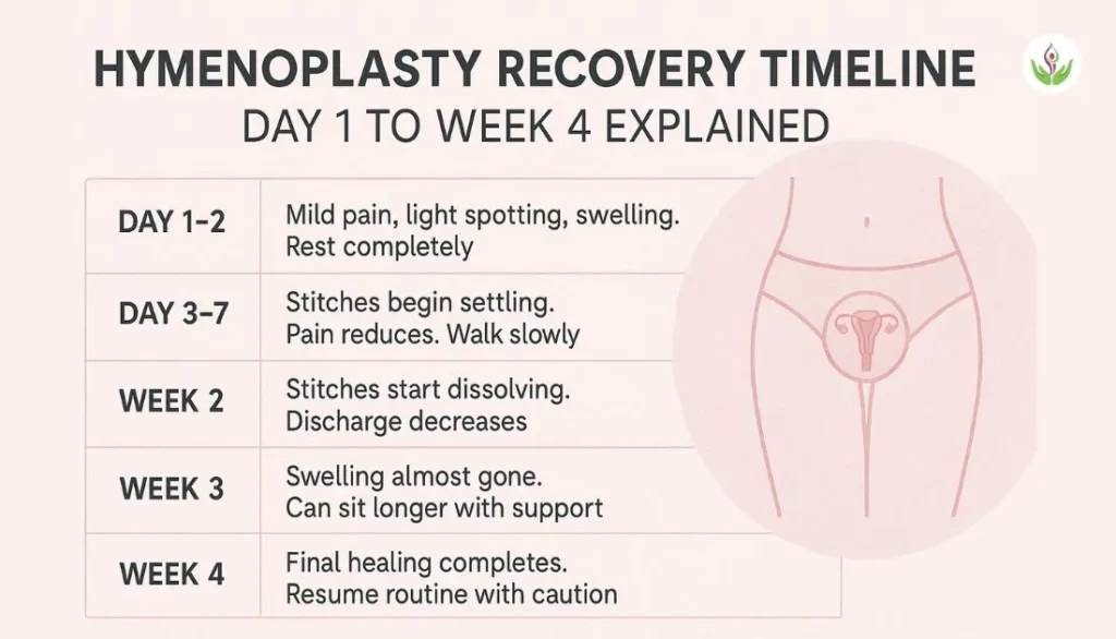 Hymenoplasty Healing Timeline: Day 1 to Week 4