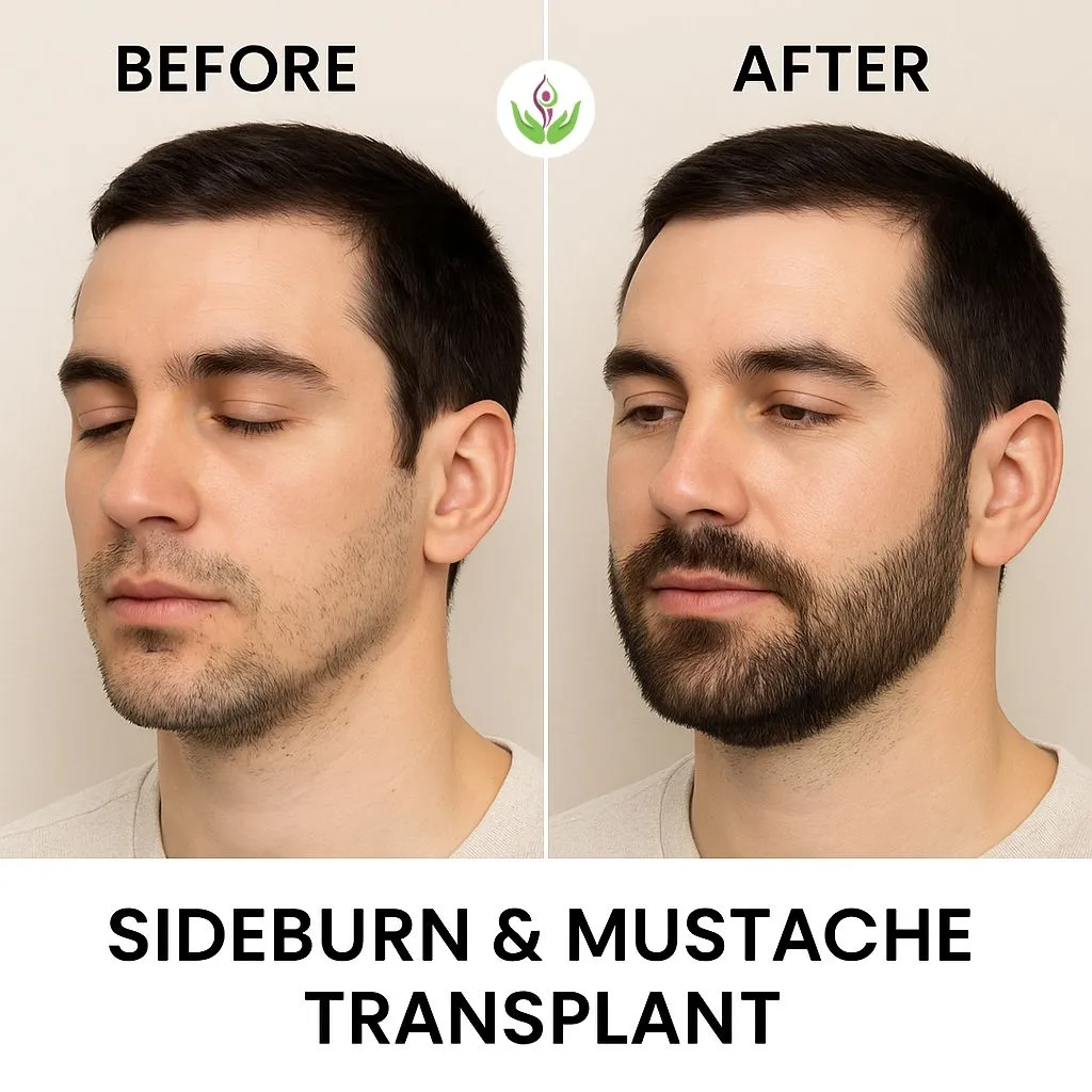 Sideburn aur Mustache Transplant in Delhi