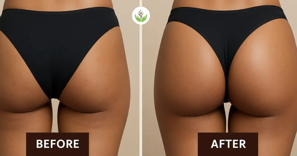 buttock liposuction before after result in Delhi