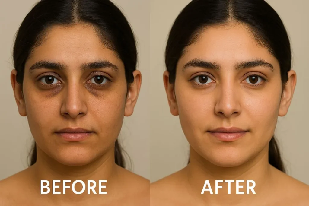 Dark circles removal treatment in Delhi – before and after results