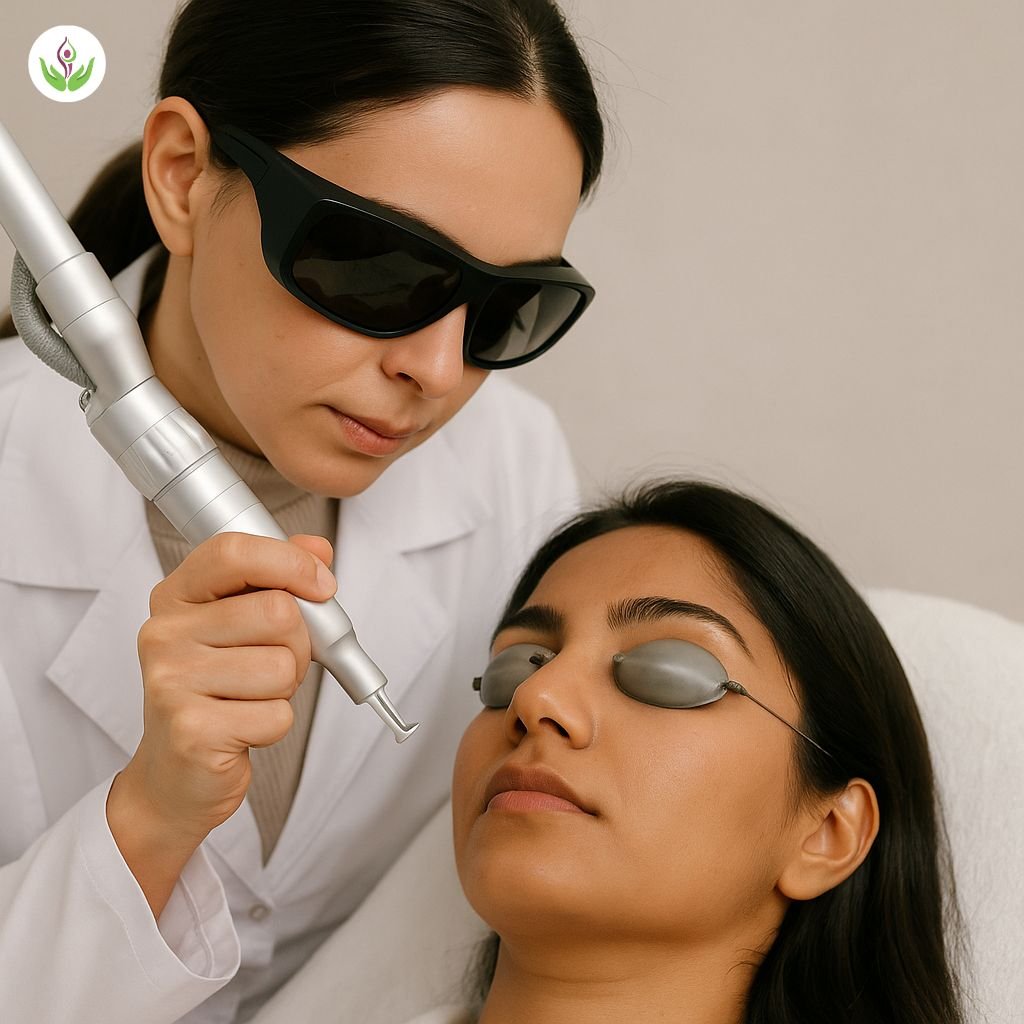 Q-switched laser treatment for dark circles in Delhi