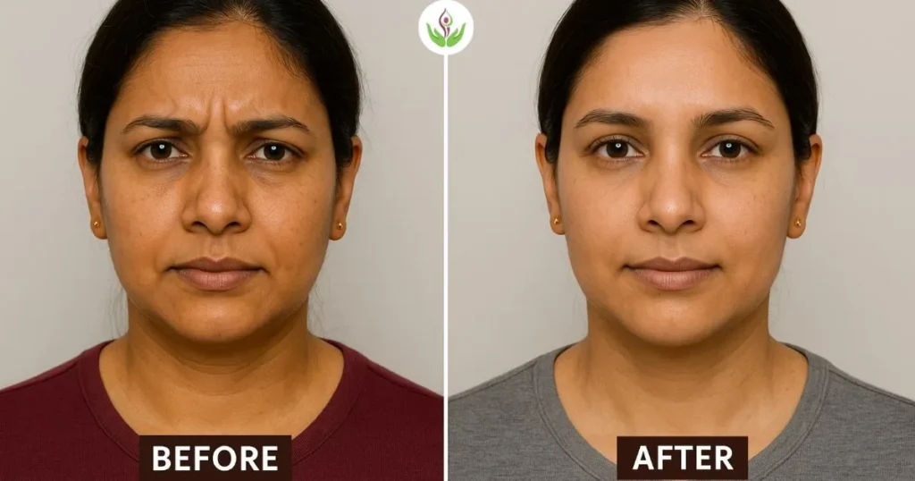 Natural Botox before and after result in Delhi