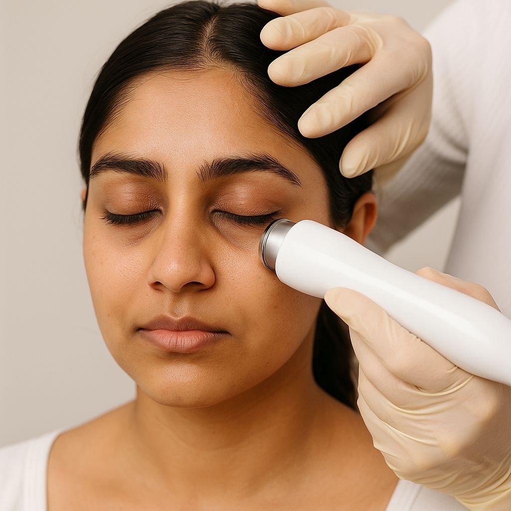 Radiofrequency and fat grafting for dark circles in Delhi
