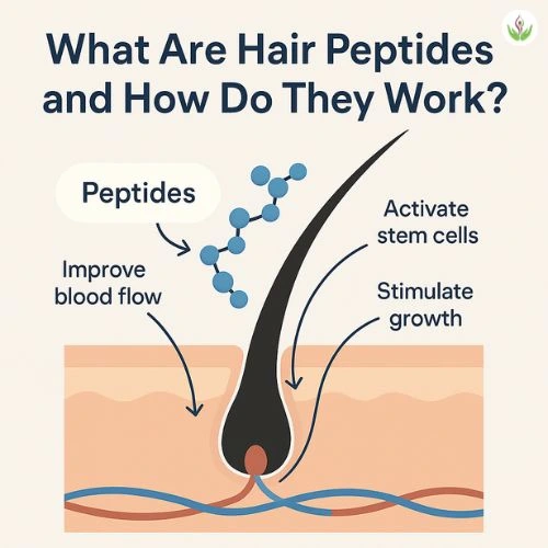 how hair peptides work to repair and regrow hair follicles