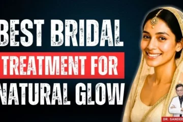 Bride with natural glowing skin after dermatologist bridal treatment by Dr. Sandeep Bhasin in Delhi