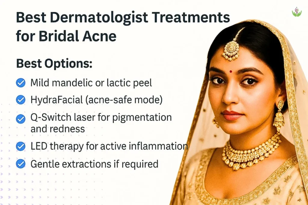 Dermatologist treatments for bridal acne before wedding in Delhi