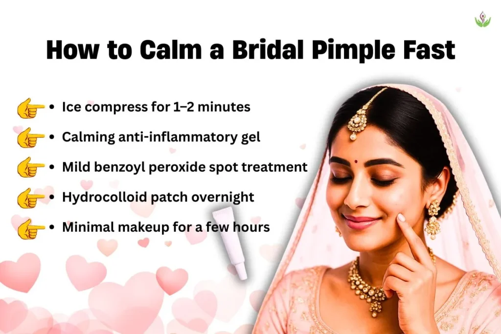 How to calm bridal pimple before wedding naturally
