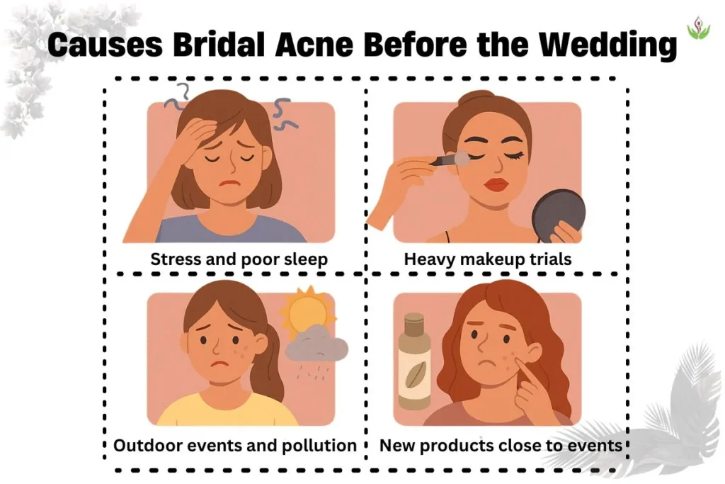 Bridal acne causes before wedding Delhi