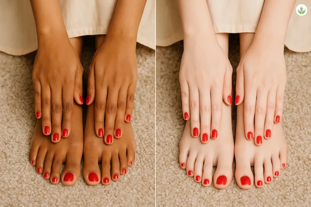 bridal hands and feet tan removal