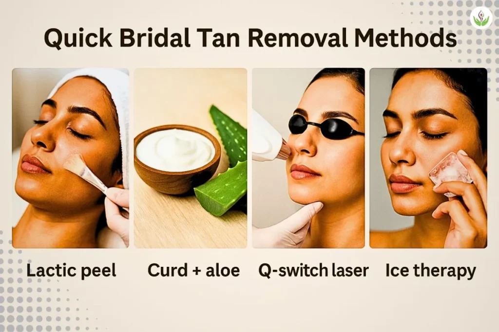 quick bridal tan removal methods with peel laser and home care in Delhi