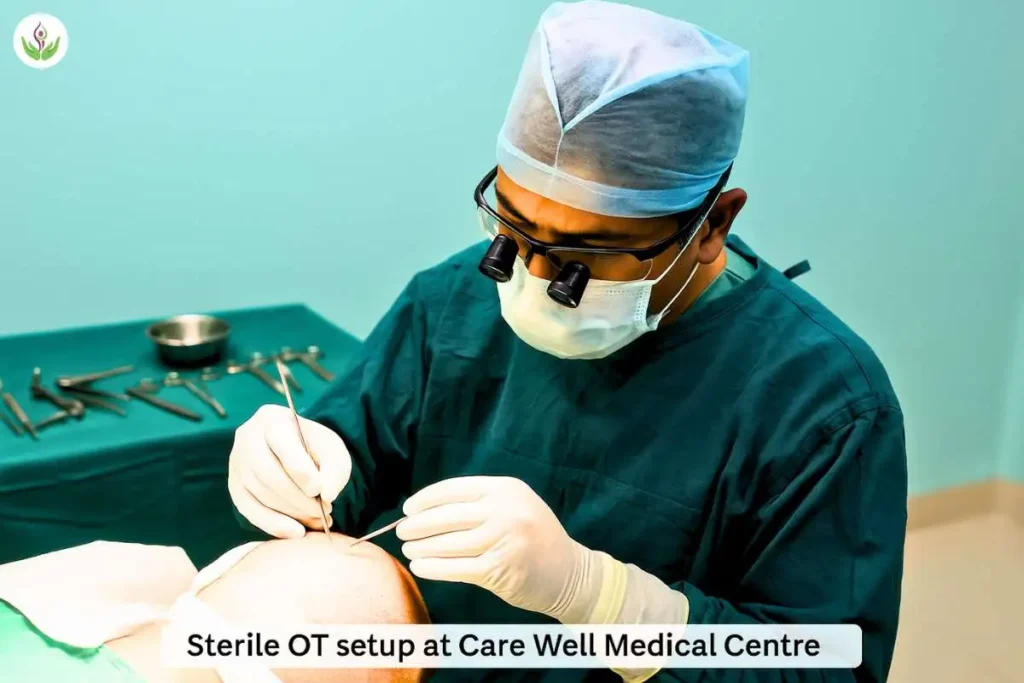 safe hair transplant clinic in Delhi operation theatre