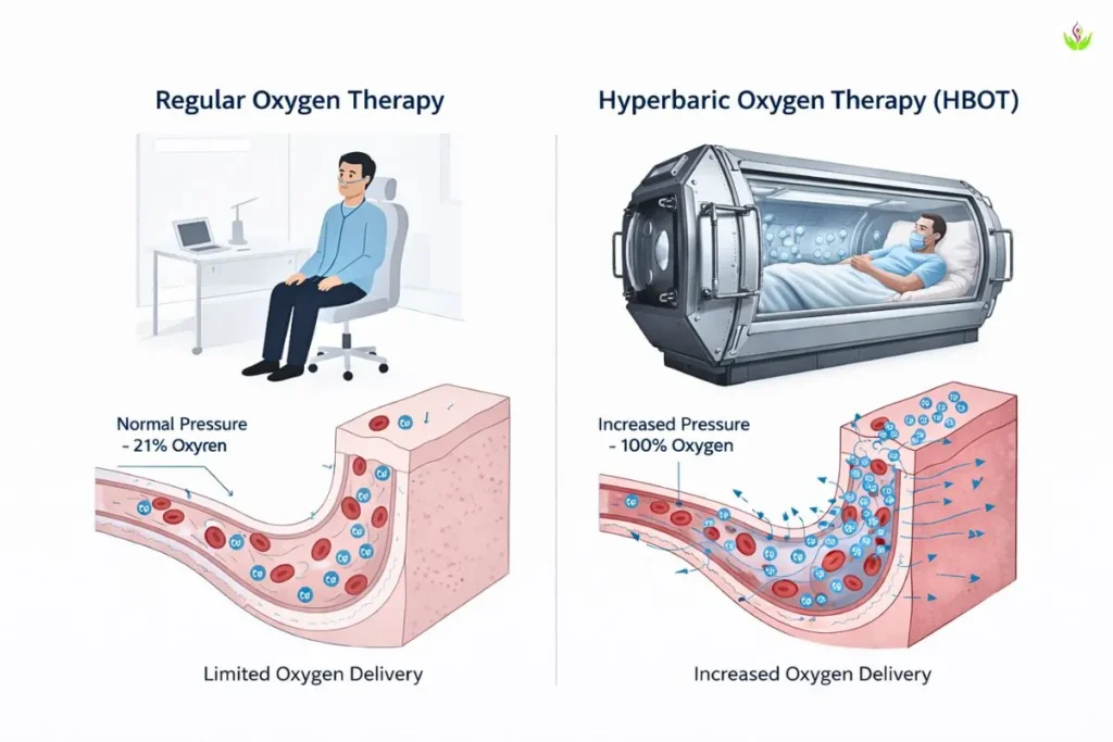 Infographic explaining why oxygen delivery is essential for tissue healing
