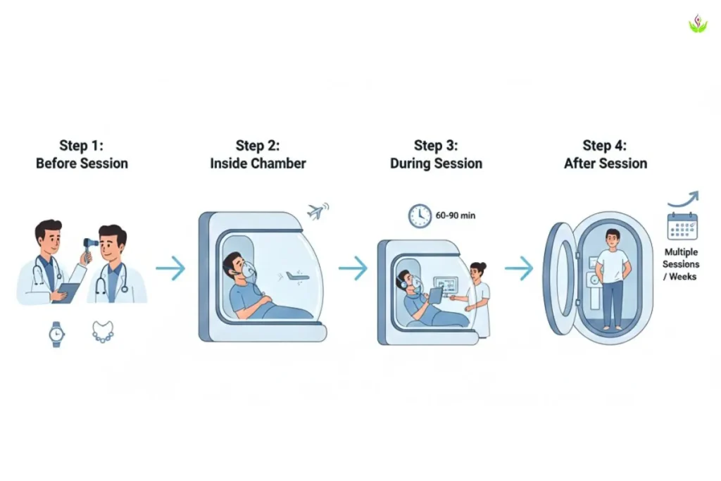 Hyperbaric oxygen therapy session process explained