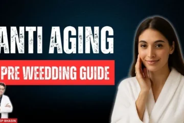 Bride with glowing skin for pre wedding anti aging guide