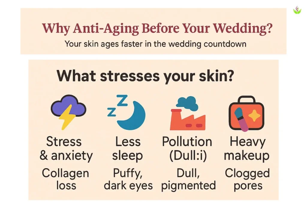 Why anti aging before wedding infographic for brides