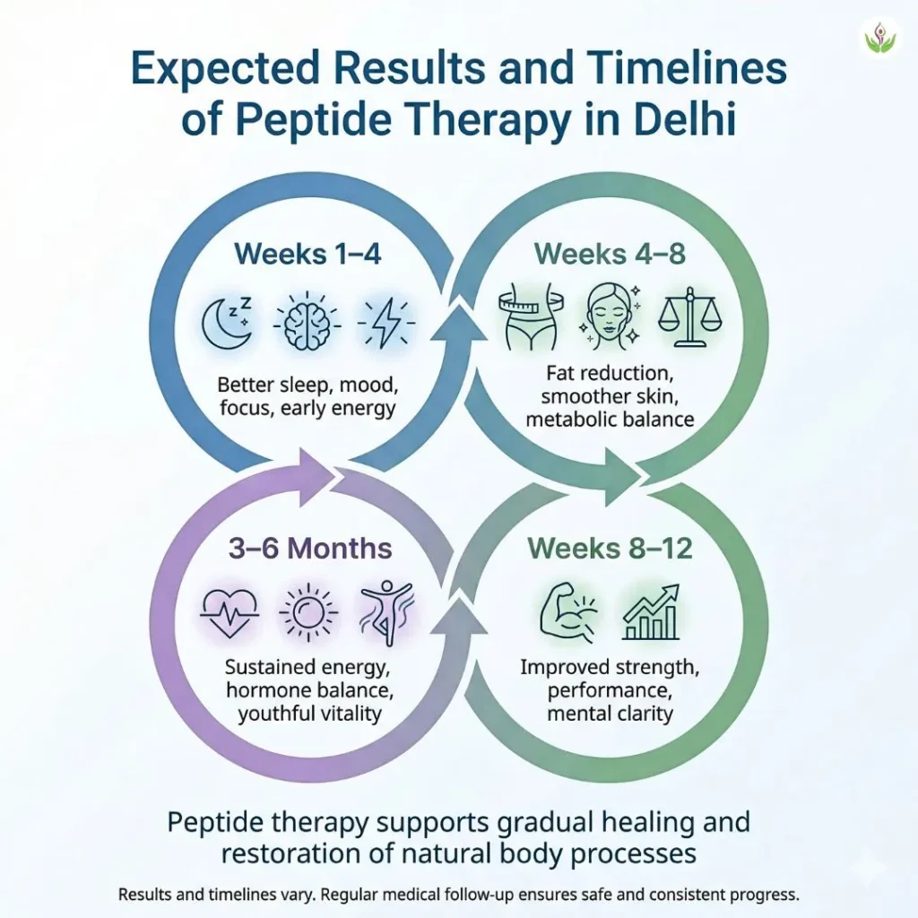 Expected results and timelines of peptide therapy in Delhi