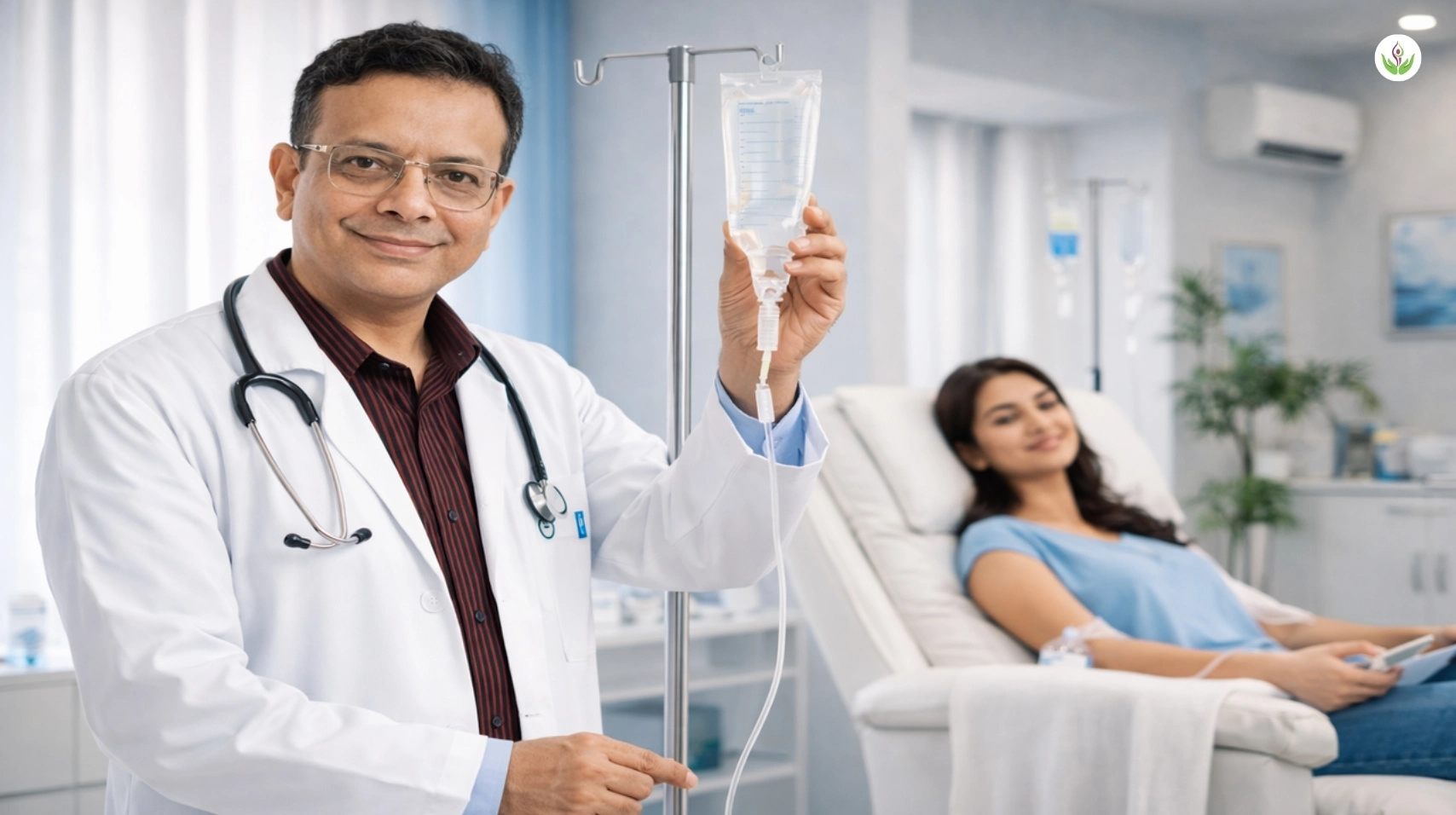 Doctor supervised IV therapy in Delhi at Care Well Medical Centre by Dr Sandeep Bhasin