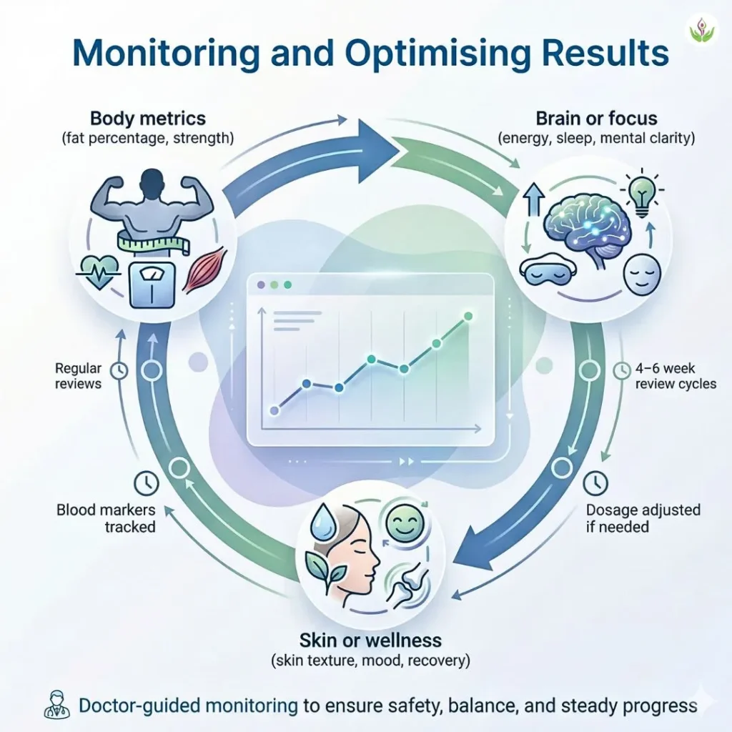 Monitoring and optimising peptide therapy results