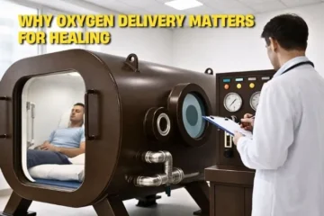 Oxygen delivery supporting wound healing during HBOT treatment.