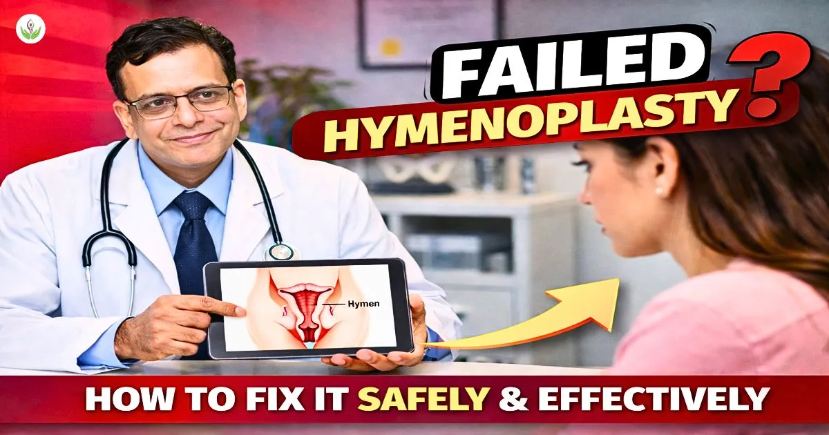 Doctor explaining failed hymenoplasty revision options